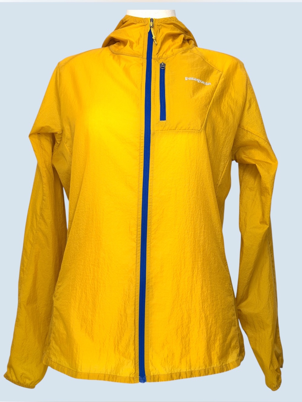 Patagonia Womens L Houdini Full Zip Windbreaker Jacket Yellow Gorpcore Techwear